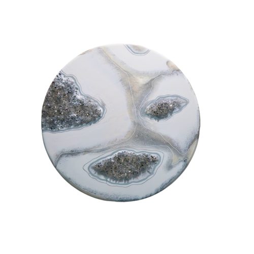 crystal ezüst fehér epoxigyanta festmény