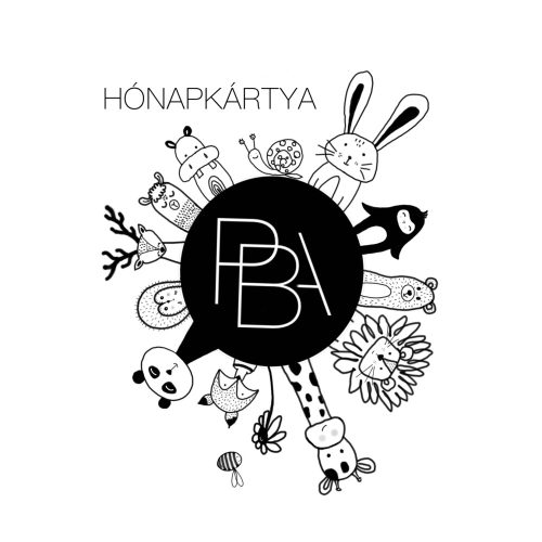 Fekete-fehér hónapkártya